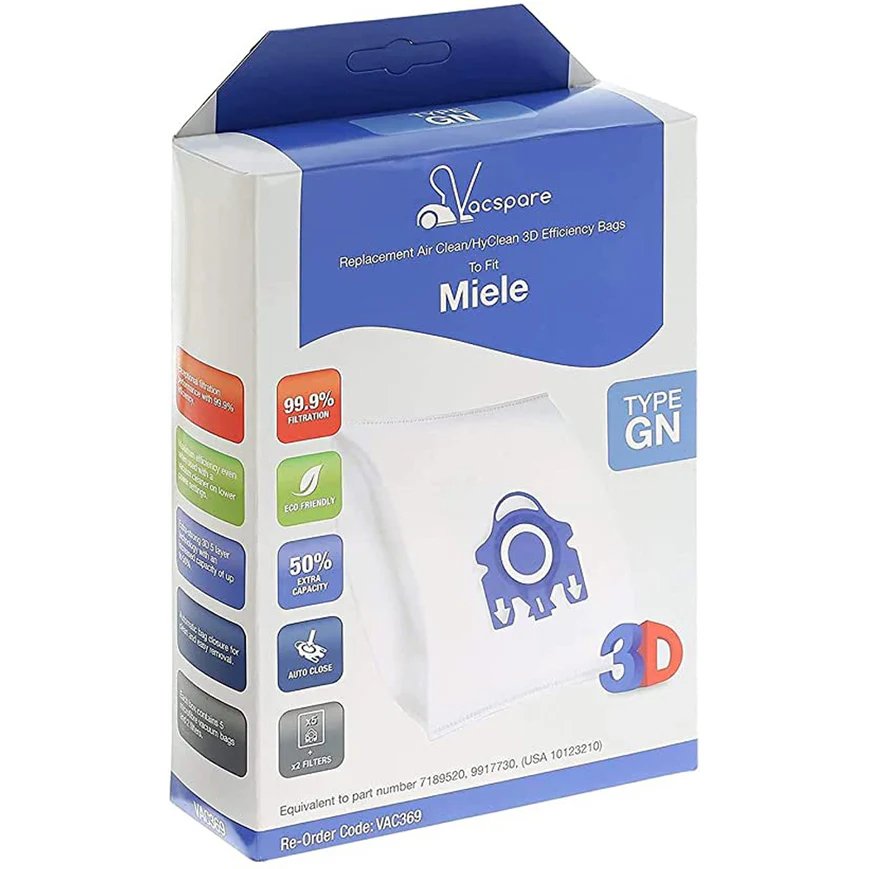 Vacspare Microfibre Bags to fit Miele GN (5 Pack)